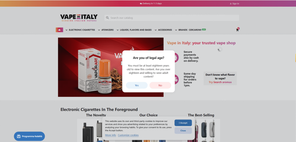  Vape in Italy