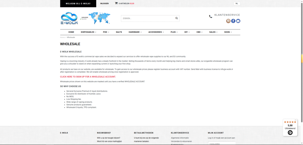 E-Wolk Wholesale