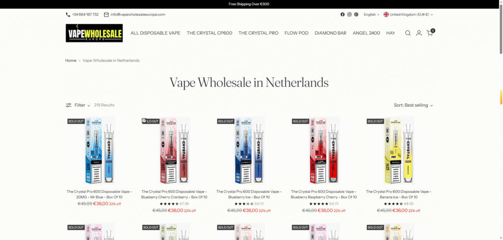 Vape Wholesale Netherlands