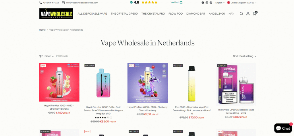 Vape Wholesale Netherlands