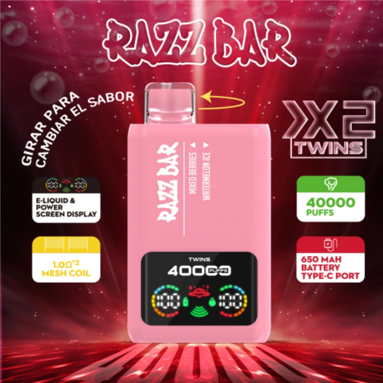 razz bar 40,000 puffs twins dual flavor twist to switch razz bar 40,000 puffs twins dual flavor twist to switch